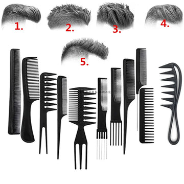 Anti-Static Black Plastic Hairbrush