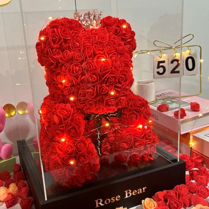 New Artificial Flower Rose Teddy Bear