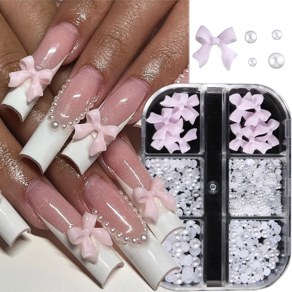 White Pearls Nails Charms