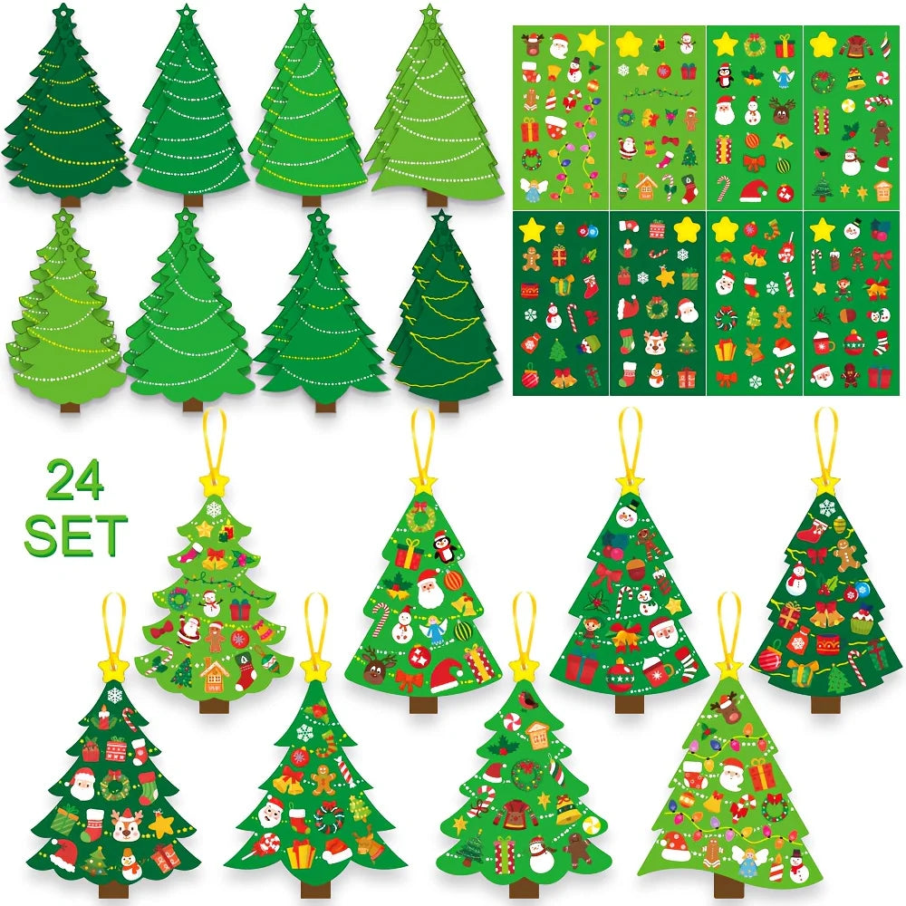 24Pcs Christmas Tree DIY Craft Kit