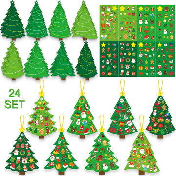 24Pcs Christmas Tree DIY Craft Kit