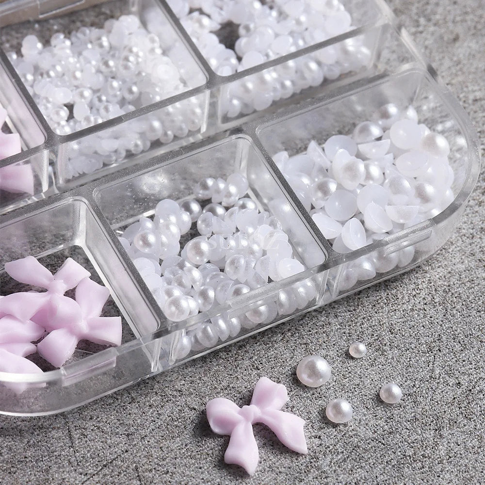 White Pearls Nails Charms