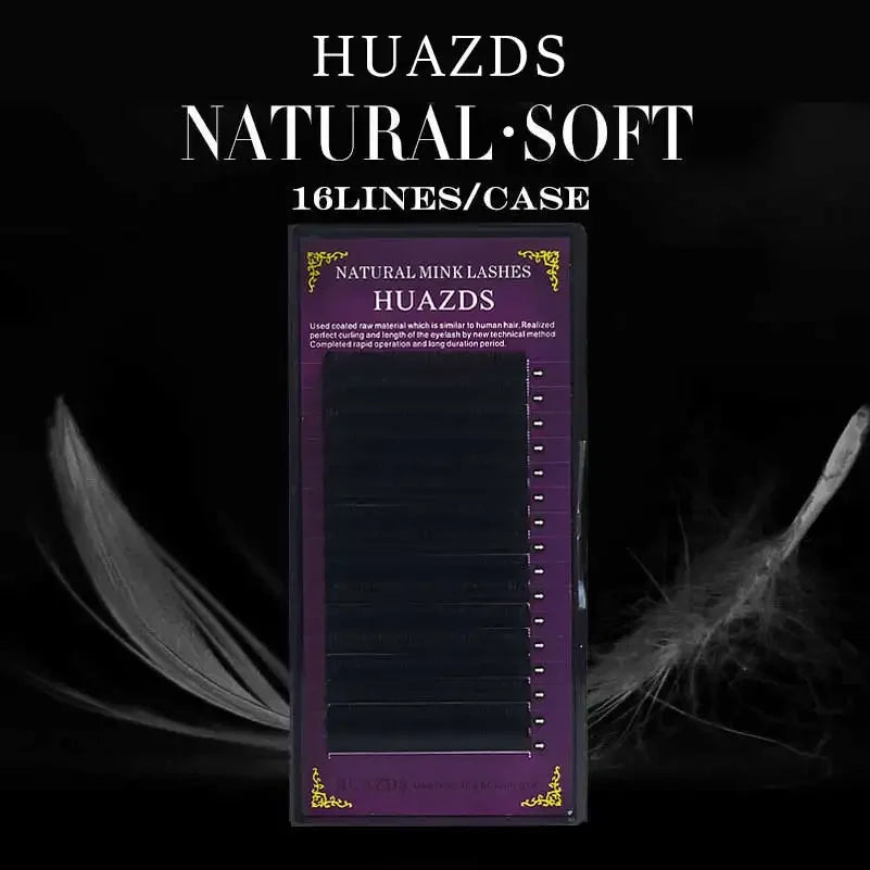 16 - Rows Black Matte Faux Eyelash Extensions